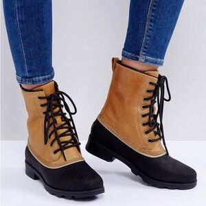 Sorel Emelie 1964 Elk Beige Waterproof Leather Boots